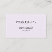 クリエイティブブルーパープルウォーターカラーハロータイポグラフィ 名刺 (裏面)