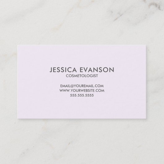 クリエイティブブルーパープルウォーターカラーハロータイポグラフィ 名刺 (裏面)