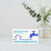 クリエイティブブルーホームカラン配管 名刺 (スタンド正面)