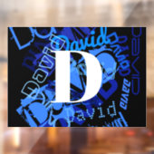 クリエイティブブルーモノグラム ウィンドウサイン (シート2)