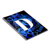 クリエイティブブルーモノグラム ノートブック (右側)