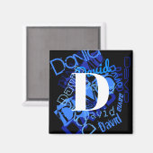 クリエイティブブルーモノグラム マグネット (正面/裏面)