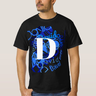 クリエイティブブルーモノグラム Tシャツ