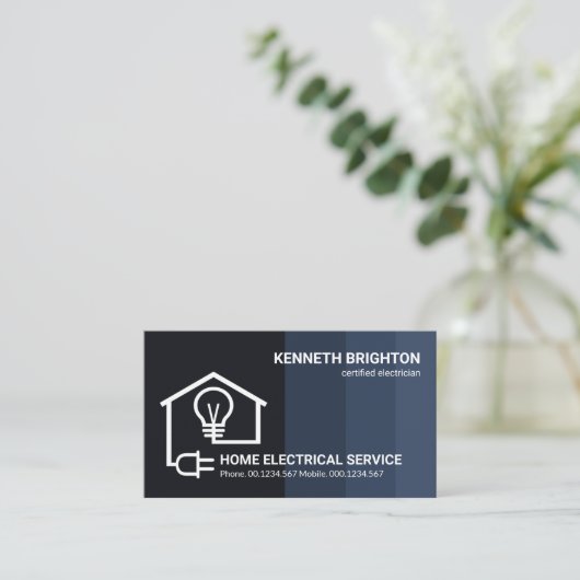 クリエイティブブルーレイヤホーム電気回路配線 名刺 (スタンド正面)