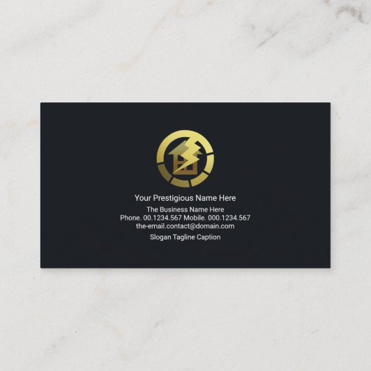 クリエイティブブルーレイヤホーム電気回路配線 名刺 (裏面)