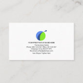 クリエイティブブルーロジスティックスロードマップの輸送アイコン 名刺 (裏面)