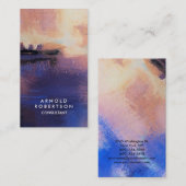 クリエイティブブルー抽象芸術モダン エレガント 名刺 (正面/裏面)
