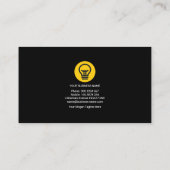 クリエイティブブルー電流フレーム電気技師 名刺 (裏面)