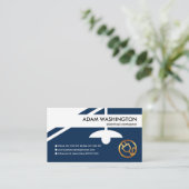 クリエイティブブルー電球スイッチ 名刺 (スタンド正面)