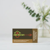 クリエイティブブロックエレクトリシャン住宅配線 名刺 (スタンド正面)