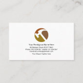 クリエイティブブロックハンマーシルエット請負業者 名刺 (裏面)