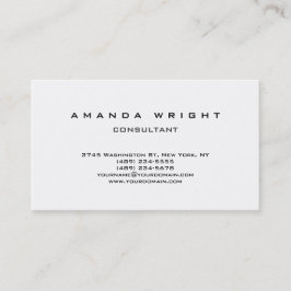 クリエイティブプレーンシンプルホワイトアトラクティブスタイリッシュ 名刺