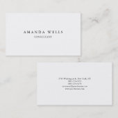 クリエイティブプレーンシンプルホワイトアトラクティブ両面 名刺 (正面/裏面)