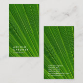 クリエイティブプレーン・グリーン・ボタニック・トレンディー・コンサルタント 名刺 (正面/裏面)