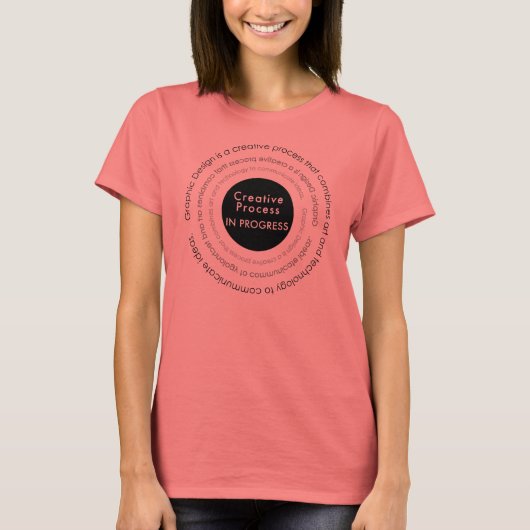 クリエイティブプロセス進行中のロゴTシャツ Tシャツ (正面)