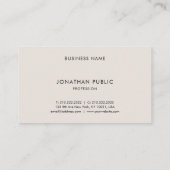クリエイティブプロフェッショナルエレガントシンプルプレーントレンディー 名刺 (裏面)