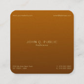 クリエイティブプロフェッショナルエレガントパールフィニッシュラグジュアリー スクエア名刺 (裏面)