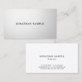 クリエイティブプロフェッショナルデザインシルバープレーントレンディー 名刺 (正面/裏面)