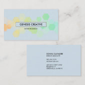 クリエイティブプロフェッショナルハニカム勾配青 名刺 (正面/裏面)