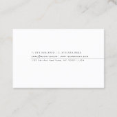 クリエイティブプロフェッショナルプモダンラミニマルイン 名刺 (裏面)