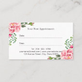 クリエイティブヘアシザータイポグラフィサロンアポイントメント 予約カード (裏面)