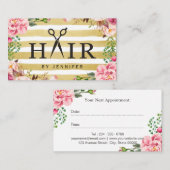 クリエイティブヘアシザータイポグラフィサロンアポイントメント 予約カード (正面/裏面)