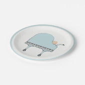 クリエイティブベビーシャワーボーイ ペーパープレート (アングル)