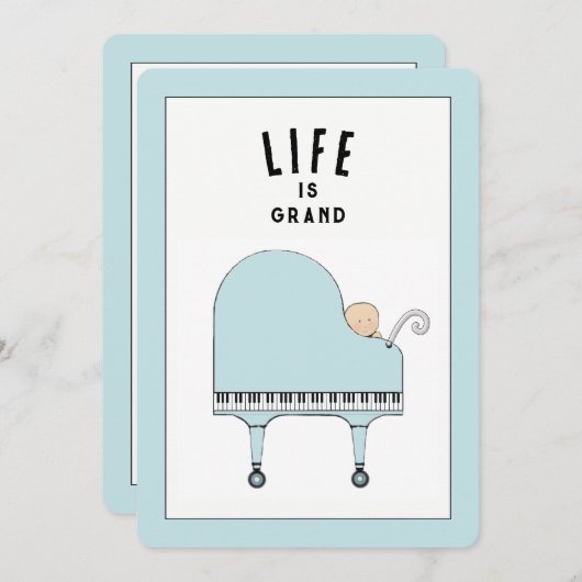 クリエイティブベビーシャワー招待状 招待状 (正面/裏面)