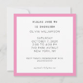 クリエイティブベビーシャワー 招待状 (裏面)