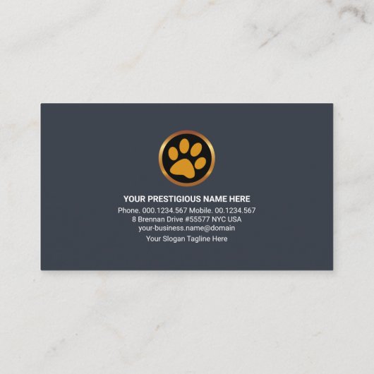 クリエイティブペットシッター看板カラフル犬猫 名刺 (裏面)