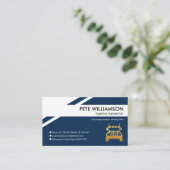 クリエイティブホワイトロジスティクスルート輸送ドライバー 名刺 (スタンド正面)