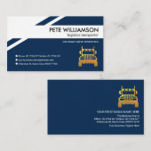 クリエイティブホワイトロジスティクスルート輸送ドライバー 名刺 (正面/裏面)