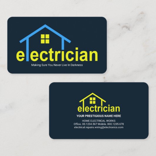 クリエイティブホームエレクトリシアンサービス 名刺 (正面/裏面)