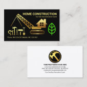 クリエイティブホームクレーン金ゴールド手利道具 名刺 (正面/裏面)