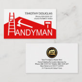 クリエイティブホームルーフトップラダーブラシ建物 名刺 (正面/裏面)