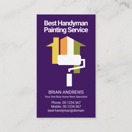 クリエイティブホームローラーブラシハンディーマンペンキ 名刺 (正面)