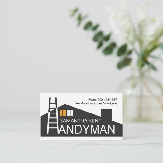 クリエイティブホーム建物屋上梯子 名刺 (スタンド正面)