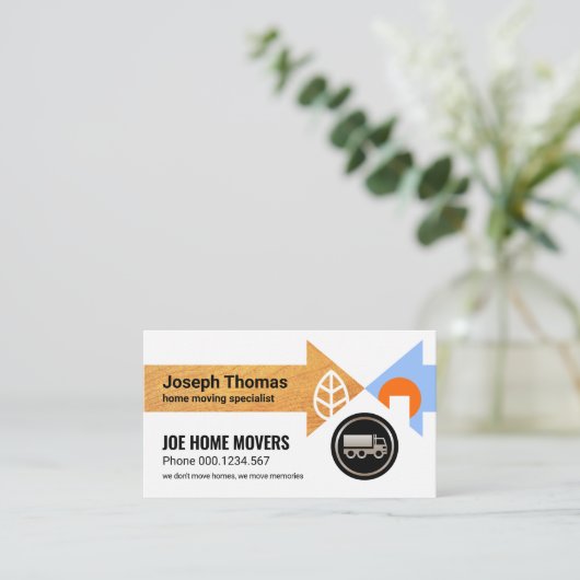 クリエイティブホーム移動矢印ロジスティクス 名刺 (スタンド正面)