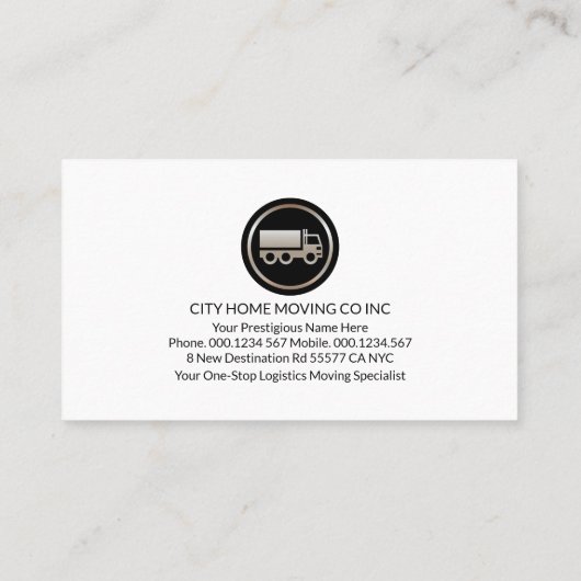 クリエイティブホーム移動矢印ロジスティクス 名刺 (裏面)