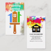 クリエイティブホーム絵を描ブラシ 名刺 (正面/裏面)