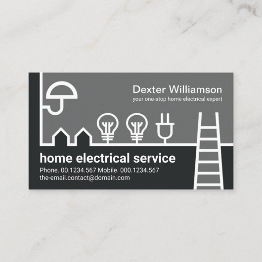 クリエイティブホーム電気配線縁ど電気技師 名刺 (正面)