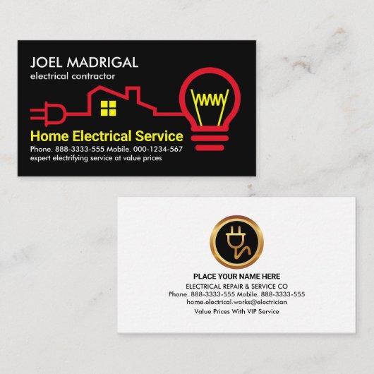 クリエイティブホーム電気配線 名刺 (正面/裏面)