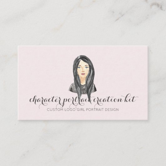クリエイティブポートレートキャラクターデザイングラフィックアーティスト 名刺 (正面)