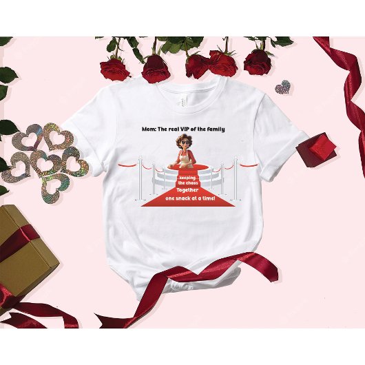 クリエイティブマザーズ日おもしろいVIPスナックママ Tシャツ