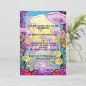 クリエイティブマッシュルームフォレストプリント誕生日パーティー 招待状 (スタンド正面)