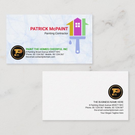 クリエイティブミスティウェイブズホ絵画ームズサービス 名刺 (正面/裏面)