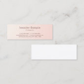 クリエイティブミニマモダンリストデザインシンプルピンクキュート スキニー名刺 (正面/裏面)