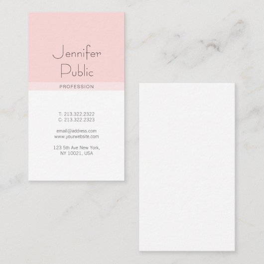 クリエイティブミニマリストラグジュアリーデザインプロフェッショナル 名刺 (正面/裏面)