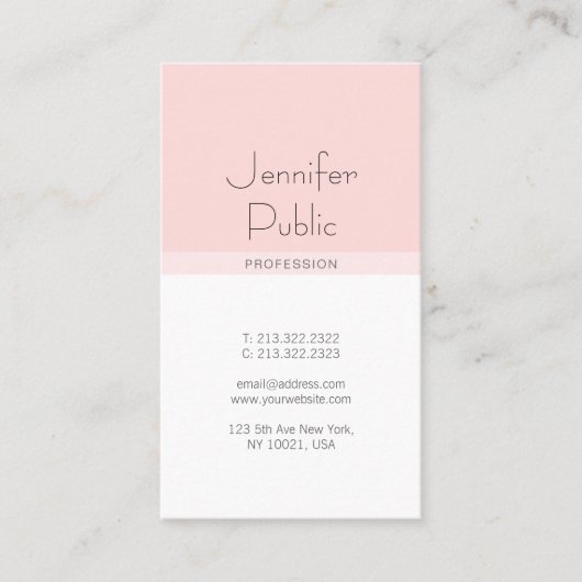 クリエイティブミニマリストラグジュアリーデザインプロフェッショナル 名刺 (正面)