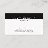 クリエイティブミニマリスト白黒トレンディー平野 名刺 (正面)